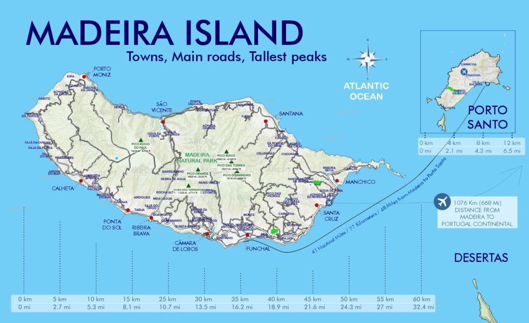 Carte des Îles de Madère